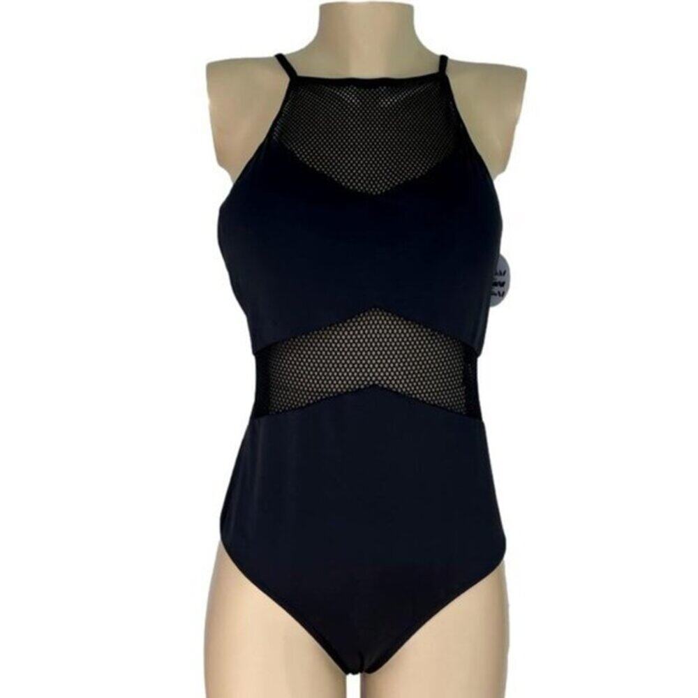 Afriel & Tabbris Australia Mesh Cutout Mariah High Neck Swimsuit Size 12 US